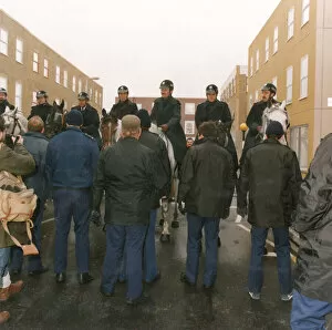 Riot Gallery: Metropolitan Police officers, training on horseback