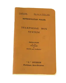Instruction Prints: Metropolitan Police Telephone Box System instruction book