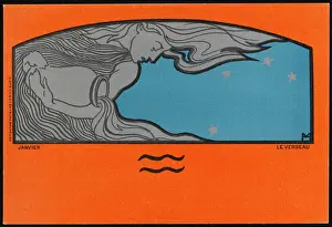 Meunier Prints: Meunier Zodiac Aquarius