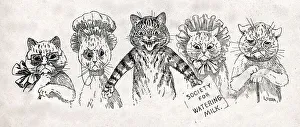 Doings Prints: Mew for Milk, Louis Wain Cats