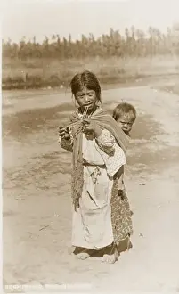 Borough Prints: A Mexican girl carrying her younger brother