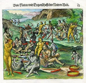 Mexican Collection: Mexican Indins Eating Fish