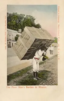 Immense Prints: Mexican Porter - Carrying massive wooden crate