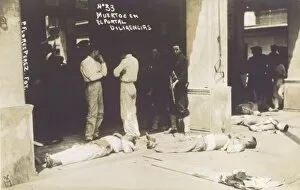 Images Dated 4th April 2011: Mexican Revolution - Dead in the Doorway