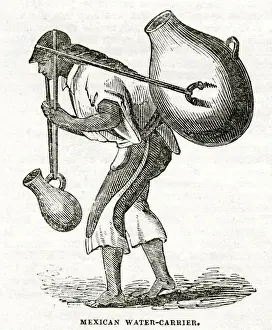 Jugs Prints: Mexican water-carrier 1835