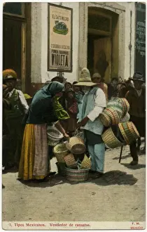 Mexican Woven Basket Seller - Mexico City