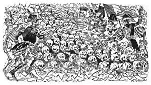 Skeletons Prints: Mexico 1860s Mexican Comic Humour Death Macabre