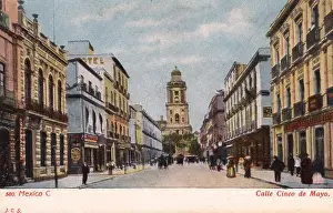 Mayo Prints: Mexico City, Mexico - Calle Cinco de Mayo