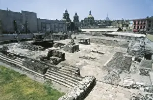 Mejico Prints: MEXICO. Mexico City. TenochtitlᮮRemains of