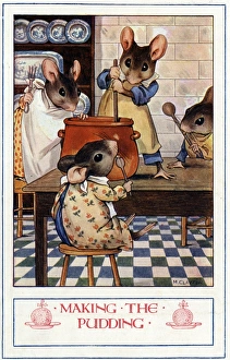 Dresser Gallery: Mice Making the Pudding