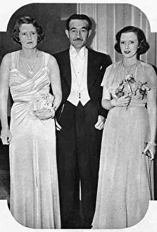 Clarke Prints: Michael Arlen with Mrs Musker & Mrs Stanley-Clarke