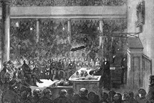 Michael Collection: Michael Faraday Lecturing at the Royal Institution, London