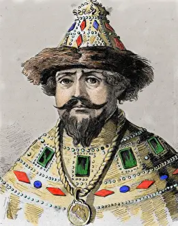 Tsar Prints: Michael I (Mikhail Fyodorovich Romanov), (1596-1645). Tsar o
