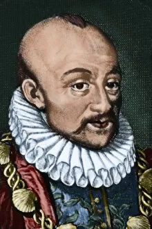 Michel Gallery: Michel Eyquem de Montaigne (1533-1592). Writer of the French