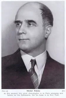Choreographer Prints: Michel Fokine, famous Russian Choreographer, 1927