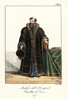 Fur Lined Prints: Michel de l'Hôpital, Chancellor of France, 1573