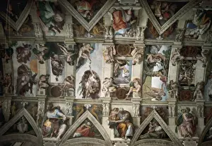 Michelangelo (1475-1564). Sistine Chapel (1508-1512). Ceilin
