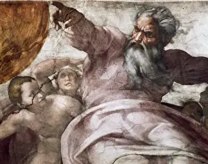Planets Prints: Michelangelo (1475-1564). Sistine Chapel. 1508-1512