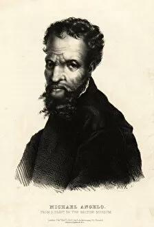 Painters Gallery: Michelangelo, from a print in the British Museum