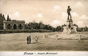 Michelangelo Prints: Michelangelo Square, Florence, Tuscany