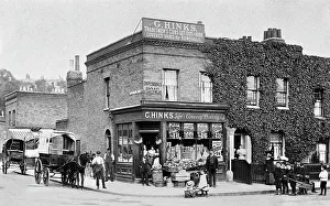 Hinks Prints: Mickleover Hinks Corner Shop early 1900s