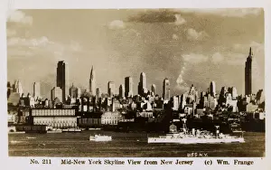 Chrysler Prints: Mid-New York Skyline as seen from New Jersey