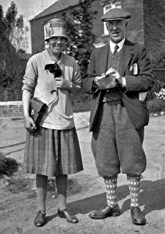 Pouch Collection: Middle-aged couple in a garden