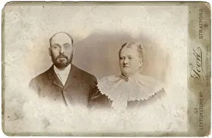 Middle aged Victorian couple, head and shoulders portrait