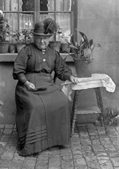 Woman & Aspidistra Photo