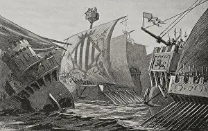 Middle Ages. Mediterranean trade control. Naval