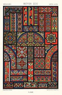Dufour Prints: Middle Ages; stained glass, 12th to 14th centuries
