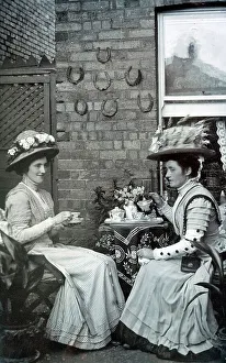 Chat Prints: Two Middle Class Edwardian ladies take tea