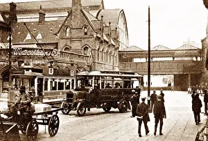 Middlesbrough Prints: Middlesbrough Railway Station and Albert Bridge early 1900s