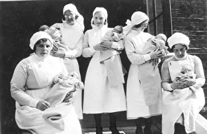 Abbots Gallery: Midwives and babies
