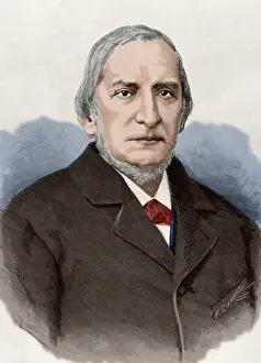 Espanola Prints: Miguel Colmeiro Penido (1816-1901). Engraving. Colored
