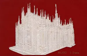 Embossing Prints: Milan Cathedral (Duomo), Italy
