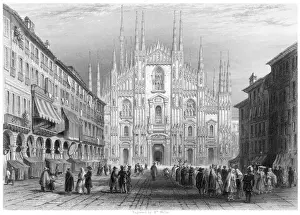 Milan Prints: Milan Cathedral / Street