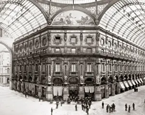Emanuele Prints: Milan, Galleria Vittorio Emanuele, circa 1890. Date: circa 1890