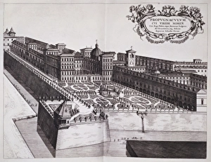 Landscapes Gallery: Milan Royal Palace. Engraving. ITALY. Milan