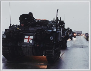 Stretching Collection: A mile-long KFOR invasion column stretching from the border