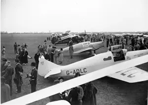 Heathrow Prints: Miles M3B Falcon Six G-ADLC at the RAeS Garden Party