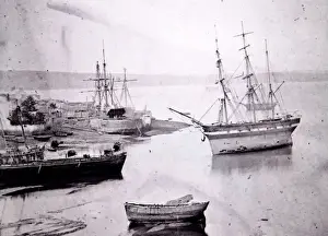 Milford Haven with ships, Pembrokeshire, South Wales