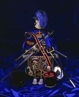 Militaria - on blue cloth