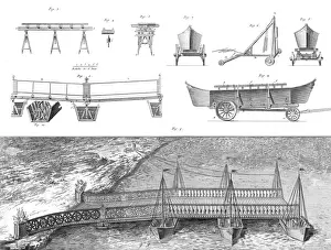 Wood Work Prints: Military Bridge 18th C