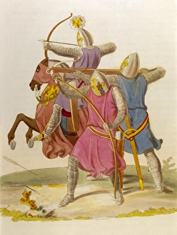 Crossbow Gallery: Military costume: archers and crossbowman in 1312