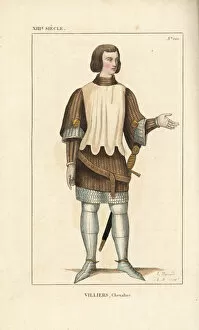 Villiers Collection: Military costume of Villiers, an ordinary French