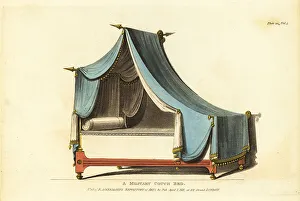 Furnishings Prints: Military couch bed, 1811