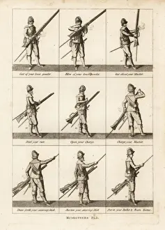 Military exercises of musketeers