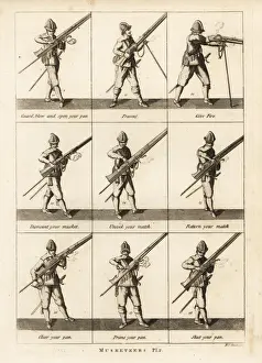 Military exercises of musketeers