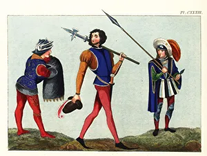 Herald Prints: Military habits of the 15th century